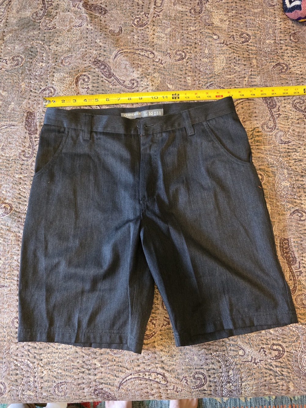 Men's Grey Wool Shorts